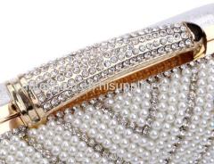 Exquisite Suede Bridal Hand Bags Prom Party Evening Bag Diamond Clutch