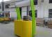 Yellow And Green Mobile Food Carts Stainless Steel Material