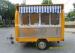 Yellow Mobile Catering Trailers Food Truck Kiosk Cart On Wheels