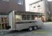 Stainless Steel Commercial Food TrailersWith Sliding Glass Window And Canopy