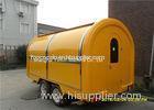 Food Service Trailer Vending Cart Fiberglass With Four Windows