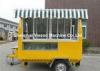 CE Yellow Strong Street Food Van Hire With Sliding Glass Window