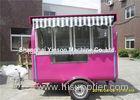 Pink Fruit Truck Mobile Food Kitchen Trailer Sandwich Panel