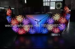 Special shape LED DJ booth pyramid LED screen