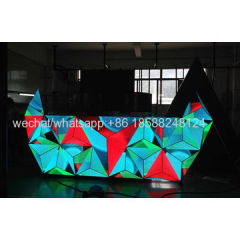 Special shape LED DJ booth pyramid LED screen