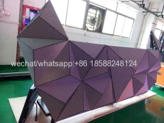 Special shape LED DJ booth pyramid LED screen