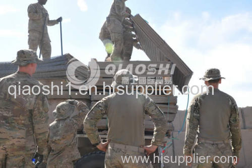 QiaoShi galfan steel military barrier basket sandbag wall facotry price