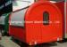 2M Wide Fiber Glass Hot Dog Vending Van Red Color With ice Maker