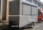 Snack Food Kiosk Mobile Fast Food Trailer With Wheels On Outside