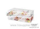 Small Plexiglass Acrylic Countertop Display Case With Sliding Drawers