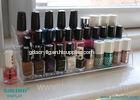 Crystal Clear 3 Tiered Acrylic Nail Polish Holder For Multi Level Display / Lipstick