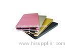 Pink Aluminum 4000mAh Li Polymer Power Bank Charger Built In USB Flash Memory