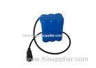 8.4V Rechargeable DIY Vehicle Battery Pack 18650 Blue PVC With Wire