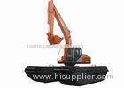 Turbocharged ISUZU Engine Amphibious Excavator Rental for Swamp / Soft Areas