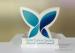 Custom Angel Batterfly Acrylic Charity Coin Collection Boxes For Church / Hospital