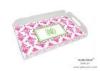 Modern Pretty Colorful Acrylic Lacquered Serving Tray For Beverage Holder