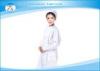 White Polyester Cotton Button Cuff Medical Uniforms Nurse Clothing