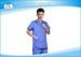 Stretch Material Blue Operating Theatre Scrub Suit Design Hospital Uniforms