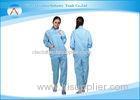 TC Fabric Suit Dustproof Cleanroom Jumpsuit White / Blue / Yellow