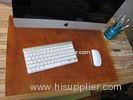 Brown Rectangle Custom Desk Pad Computer Table Mat Waterproof