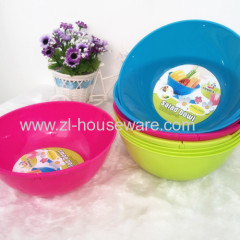 Color plastic salad bowl with two claws Plastic serving dish