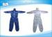 Cleanroom Nonwoven SMS Disposable Coveralls With Hood + Flap + Knit Cuffs
