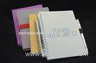 Plastic Cover Colorful Custom Paper Notebooks Printing Surface With Gift Pen