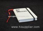 Elastic Band White Custom Hardcover Notebooks With Paper Card Cover