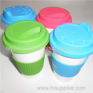 Rubber Cap Procelain Coffee Mugs