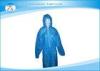 Abrasion Resistant Protective Safety Blue Disposable Coveralls With Hood