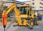 Small Hydraulic Backhoe Loader With Hammer Double Pumps Confluence 50KW Power WZ25-20
