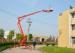 10m Max Platform Height Towable Boom Lift with Hydraulic Outriggers and Outrigger Interlocks