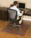 Transparent PVC Non Studded Chair Mat Office Floor Protection Mats
