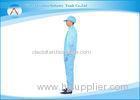 Electrostatic Dust Anti Statiic Blue Color Cleanroom Clothing For Men