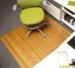 Rectangular Wood PVC Low Pile Carpet Chair Mat / Office Floor Protection Mats
