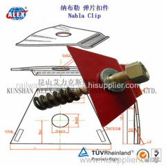 Elastic Tension Nabla Clip for Railroad