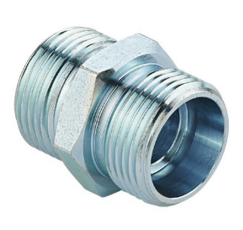 Hydraulic adapter straight fitting equal one