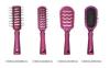 Purple rubber Mini Professional Hair brush