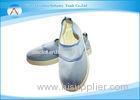 Blue Dustproof 0.5CM Stripe Lining Insole Anti Static Worker Shoes in Pharmaceutical industry