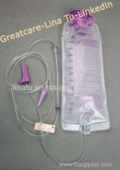 CE/ISO Approved Disposable Medical Digestive Enteral Feeding bag set with pump and gravity type