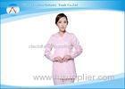 White And Pink Stretch Cotton Stylish Scurbs Medical Uniforms For Women