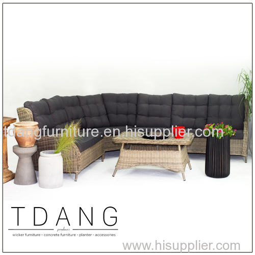 Hanna 5 Pieces Seating Group with Black Cushions