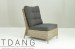 Hanna 5 Pieces Seating Group with Black Cushions