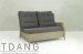 Hanna 5 Pieces Seating Group with Black Cushions