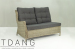 Hanna 5 Pieces Seating Group with Black Cushions