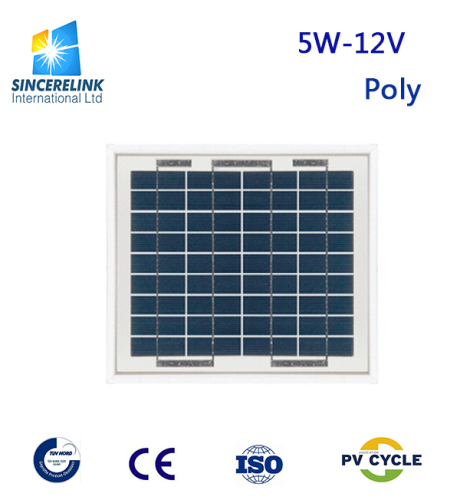 5W 12V Polycrystalline Solar Panel