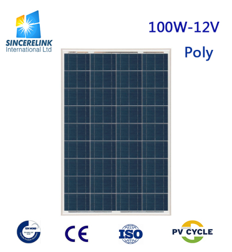100W 12V Polycrystalline Solar Panel
