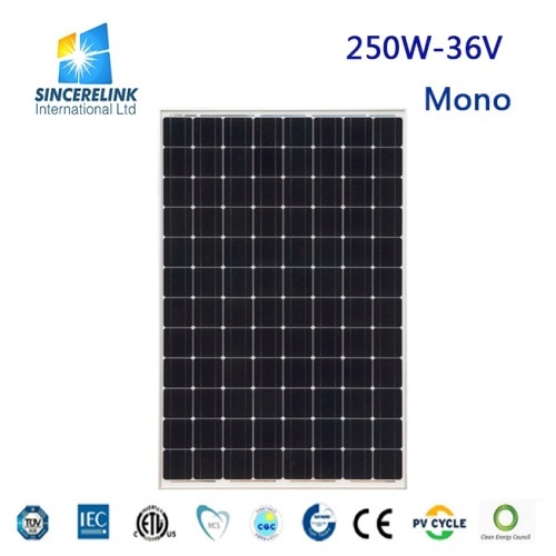 250W 36V Monocrystalline Solar Panel