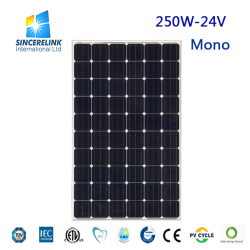 250W 24V Monocrystalline Solar Panel