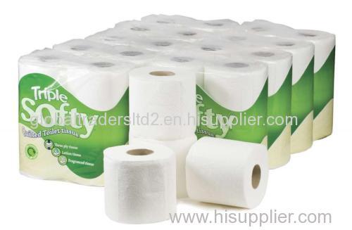 100% virgin wood pulp/recycled pulp bathroom toilet tissue paper roll